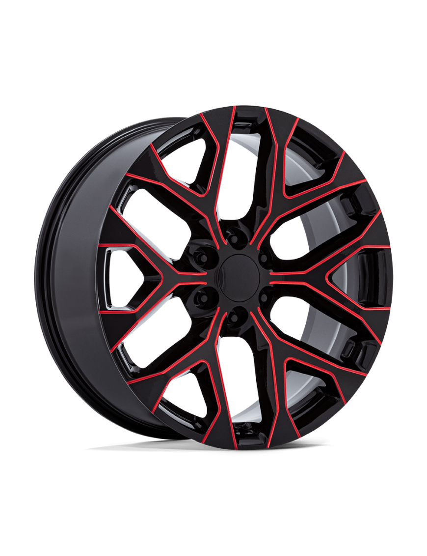 Felga aluminiowa PR177 Gloss Black Red Milled PERFORMANCE REPLICAS