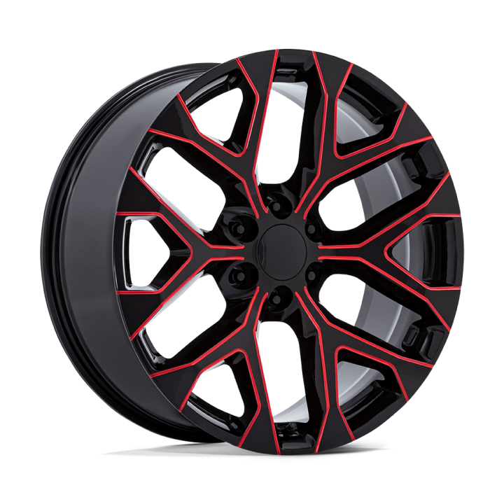 Felga aluminiowa PR177 Gloss Black Red Milled PERFORMANCE REPLICAS