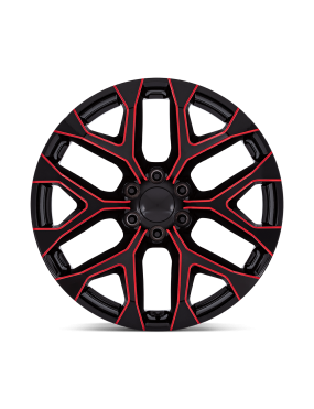 Felga aluminiowa PR177 Gloss Black Red Milled PERFORMANCE REPLICAS