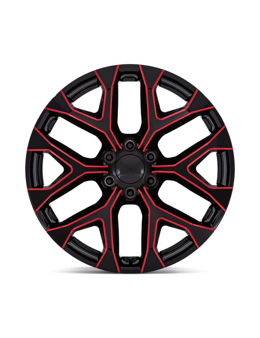 Felga aluminiowa PR177 Gloss Black Red Milled PERFORMANCE REPLICAS