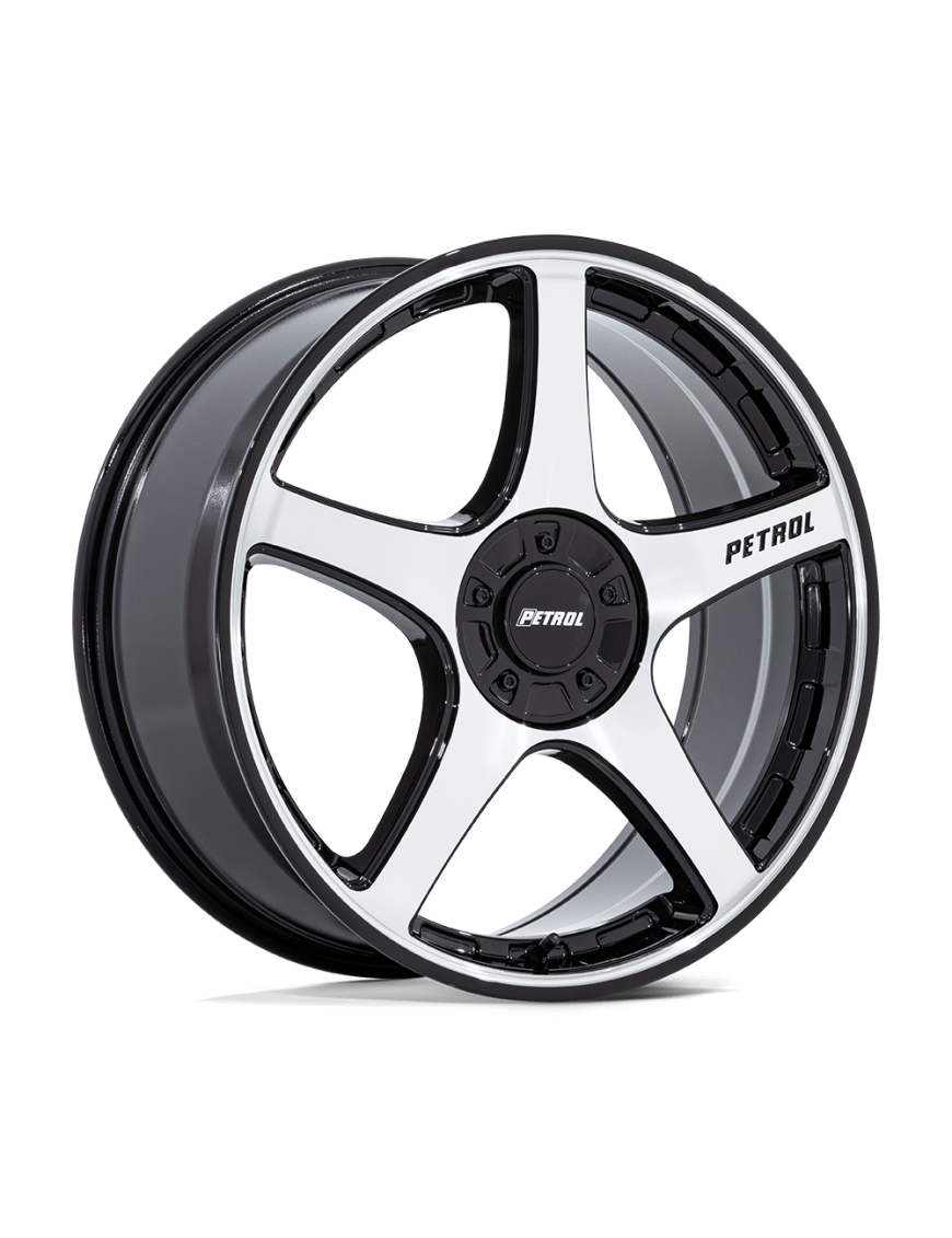 Felga aluminiowa PE003 P2E Gloss Black W/ Machined Face PETROL