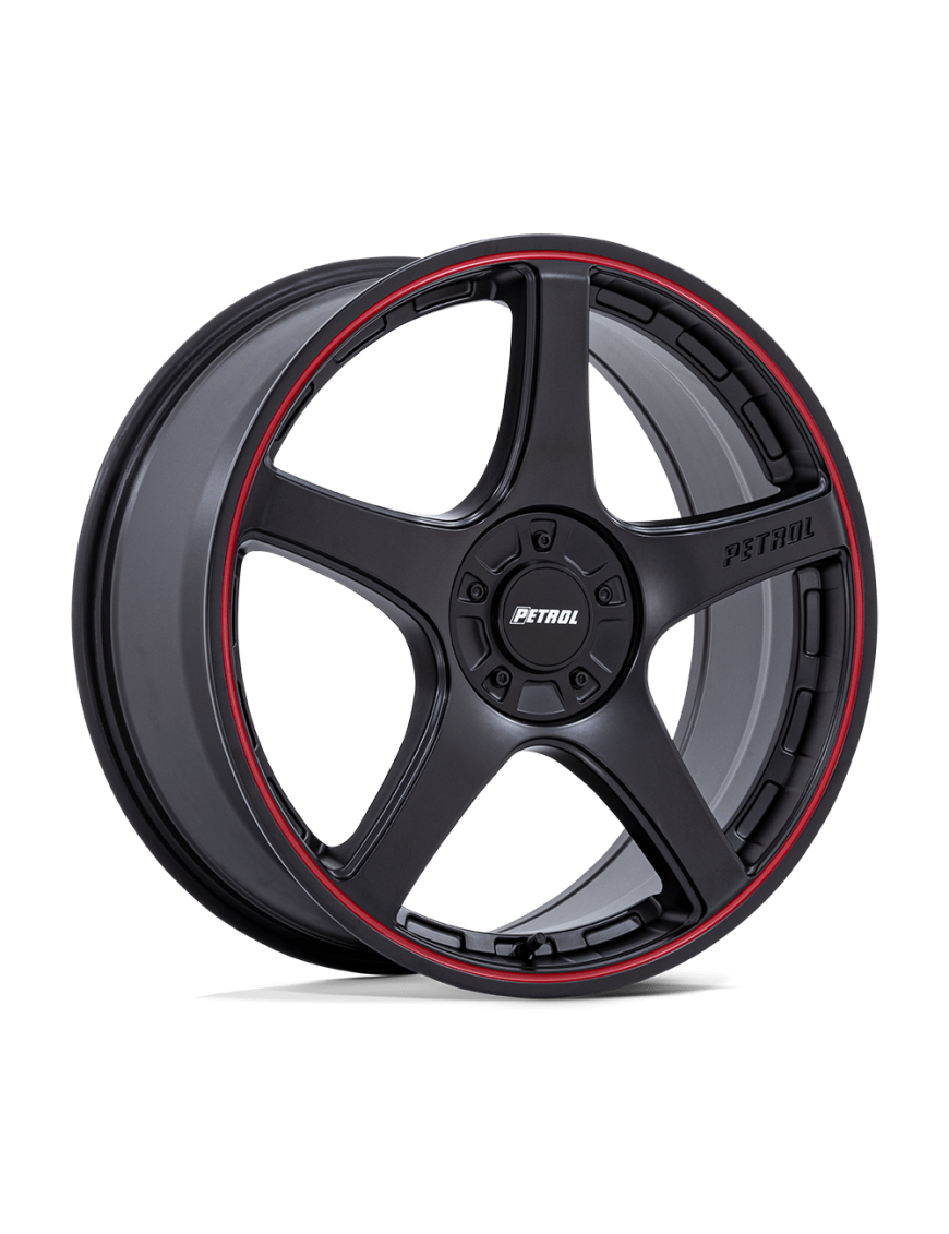 Felga aluminiowa PE003 P2E Matte Black W/ Red Lip PETROL