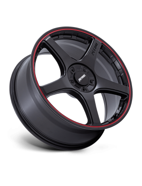 Felga aluminiowa PE003 P2E Matte Black W/ Red Lip PETROL - ujęcie 3