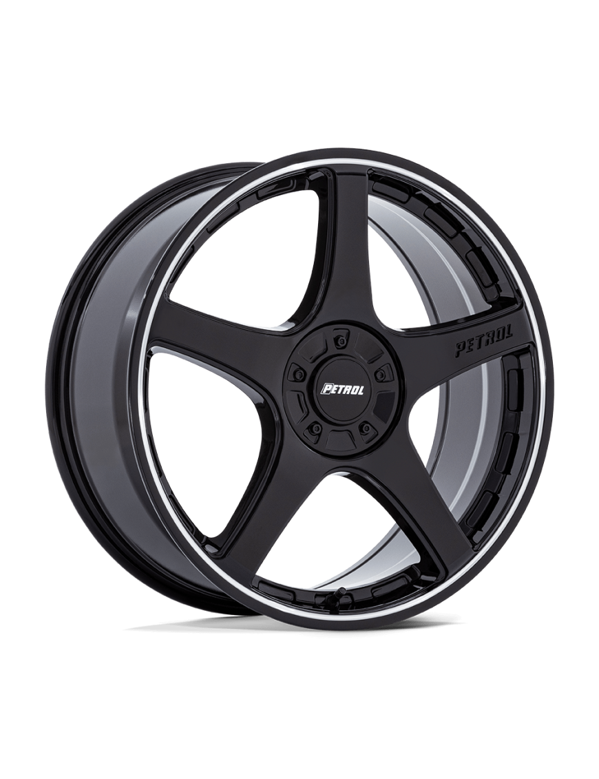 Felga aluminiowa PE003 P2E Gloss Black W/ Machined Lip PETROL