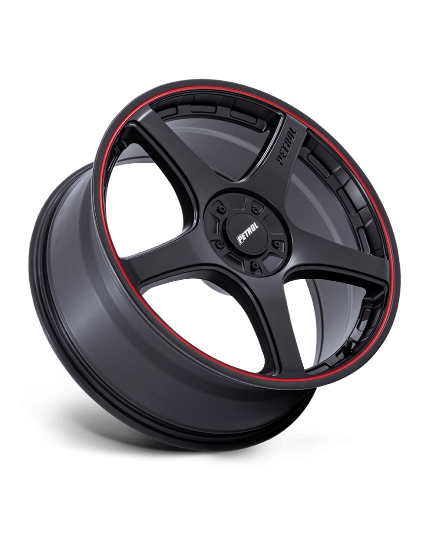 Felga aluminiowa PE003 P2E Matte Black W/ Red Lip PETROL - ujęcie 3