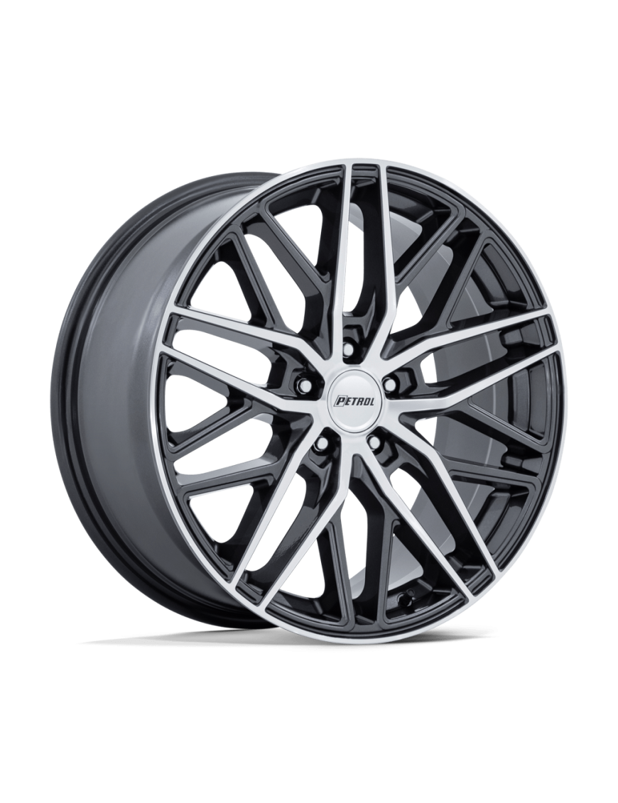 Felga aluminiowa PE004 P3E Gloss Gunmetal W/ Brushed Machined Face PETROL