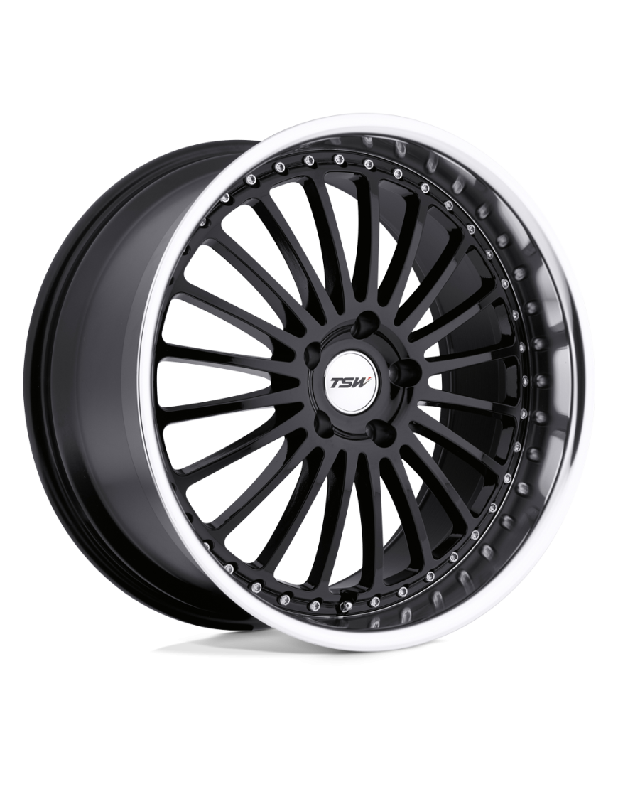 Felga aluminiowa SILVERSTONE Gloss Black W/ Mirror Cut Lip TSW