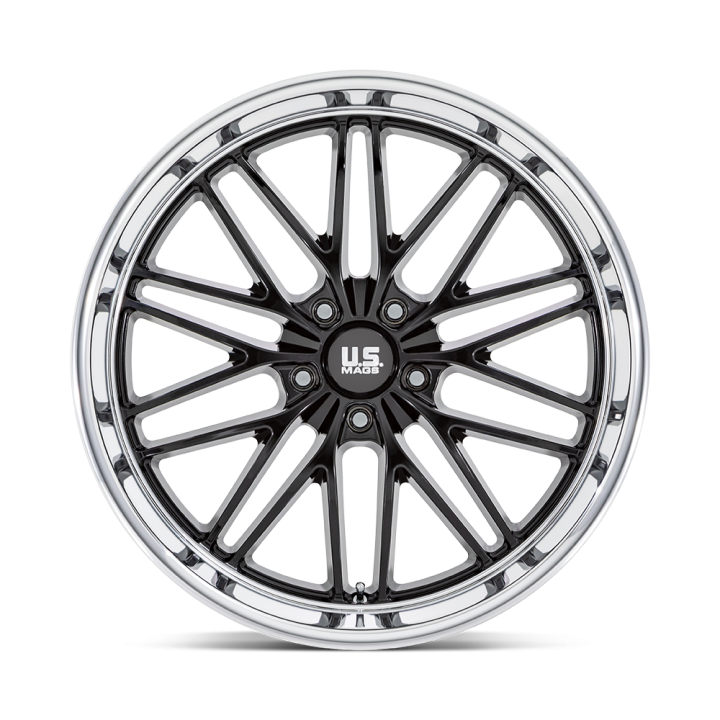 Felga aluminiowa U138 SANTA CRUZ Gloss Black W/ Diamond Cut Lip US MAGS 9.0x22 ET15 5x127 - ujęcie 2