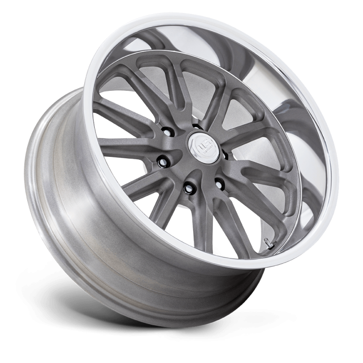 Felga aluminiowa UC145 RAMBLER 6 Matte Gunmetal Diamond Cut Lip US MAGS 9.5x20 ET1 6x139.7 - ujęcie 2