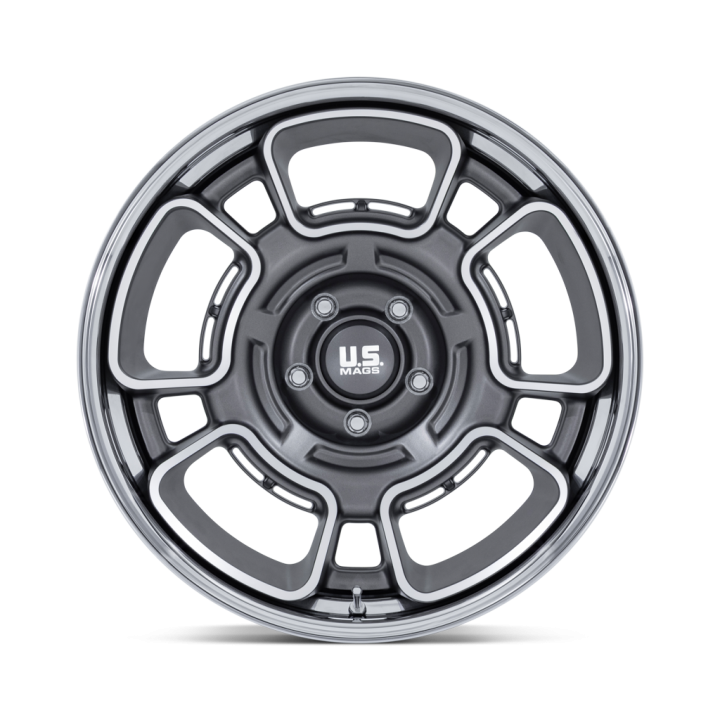 Felga aluminiowa UC147 FLAGSTAFF Anthracite W/ Machined Face & Chrome Lip US MAGS 10.0x20 ET6 5x127 - ujęcie 3