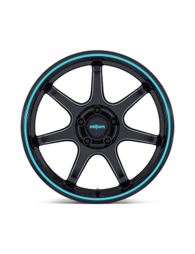 Felga aluminiowa RC208 BPU Gloss Black With Teal Stripe ROTIFORM 8.5x19 ET20 5x114.3