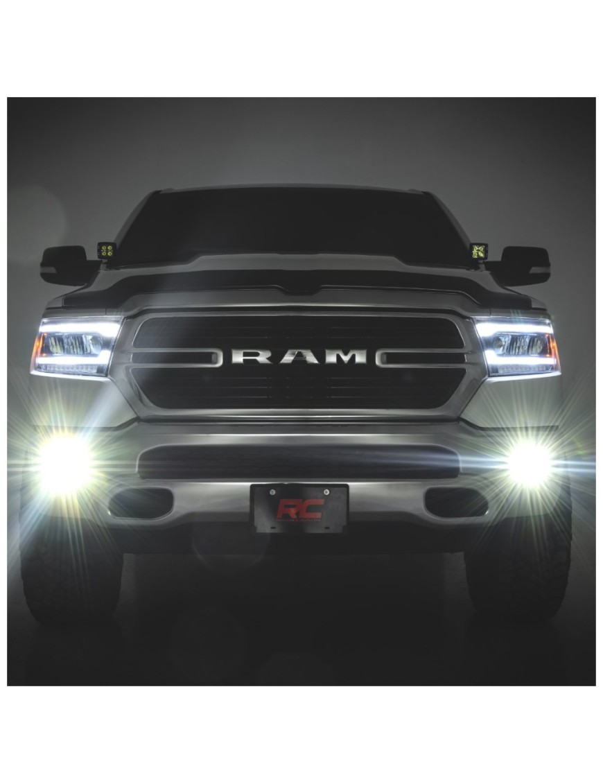 Lampy przeciwmgielne LED 3,5" Okrągłe Black Series Amber DRL Rough Country