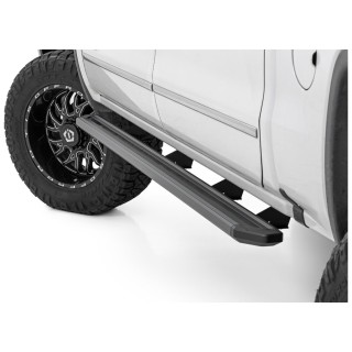 Progi, stopnie boczne Rough Country Multi-Color LED Crew cab