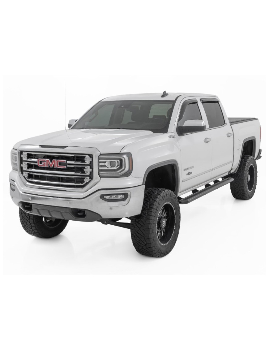 Progi, stopnie boczne Rough Country Multi-Color LED Crew cab