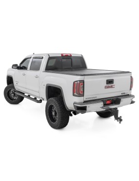 Progi, stopnie boczne Rough Country Multi-Color LED Crew cab