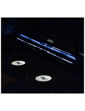 Progi, stopnie boczne Rough Country Multi-Color LED Crew cab