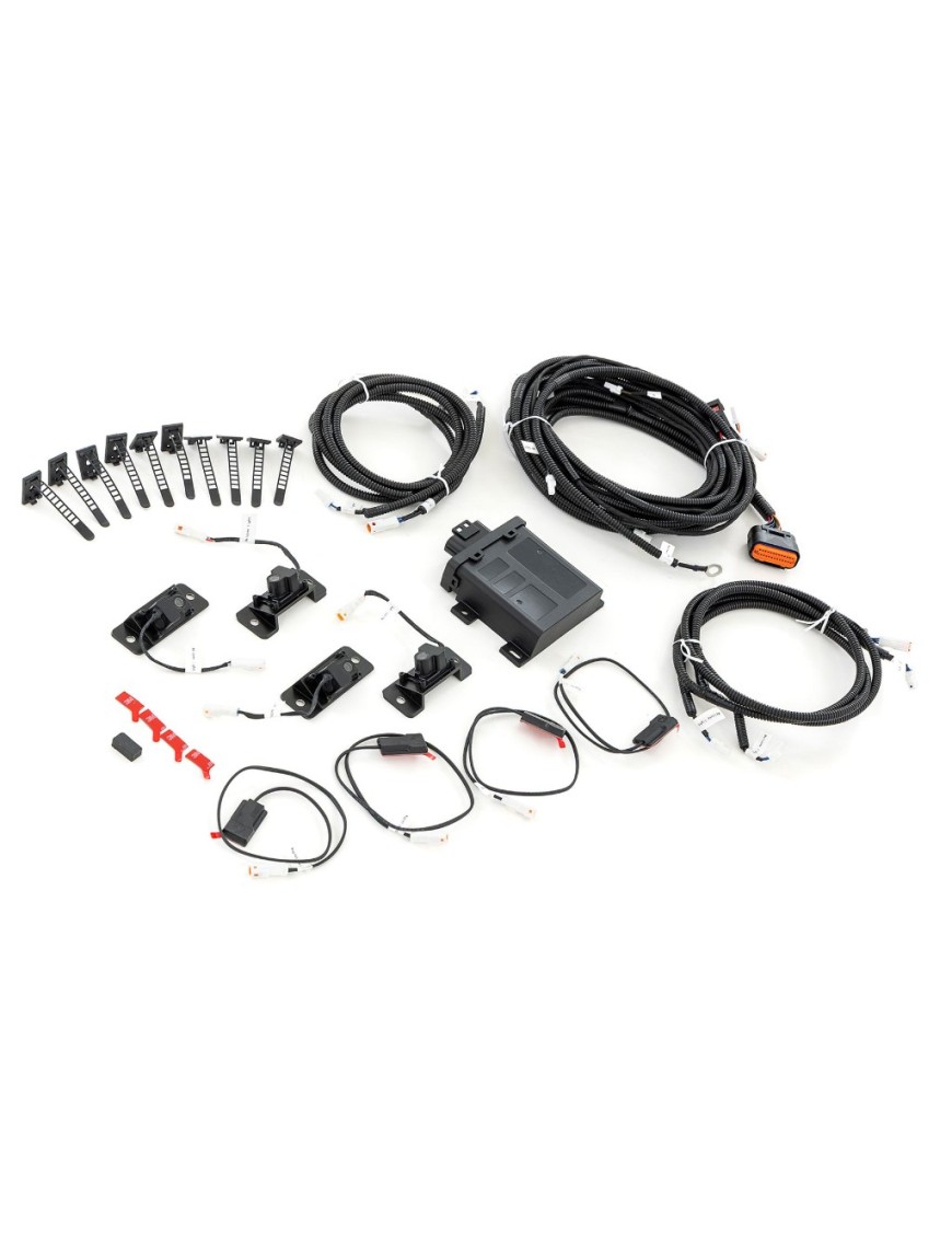 Progi, stopnie boczne Rough Country Multi-Color LED Crew cab