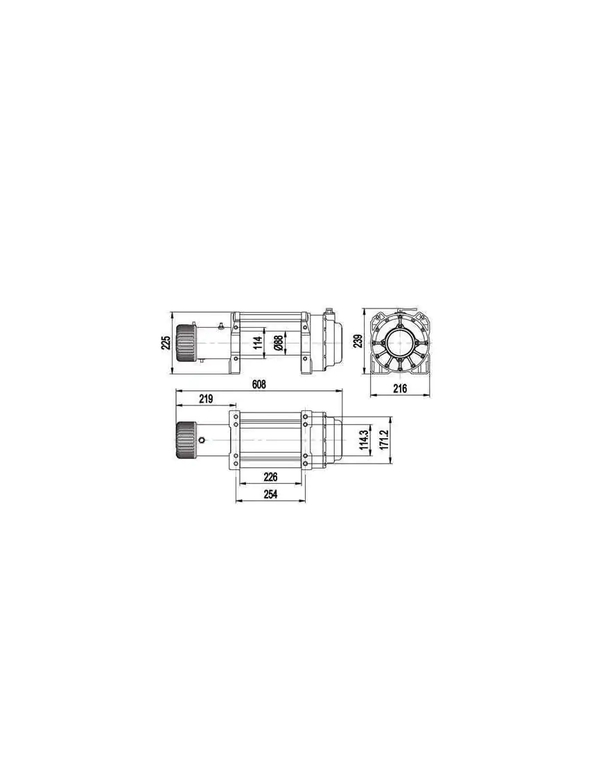 18000 ESCAPE EVO 8165kg IP68 Waterproof 12V