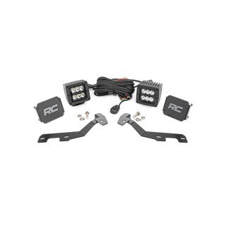 Lampy LED kwadratowe Spot Beam Rough Country Black Series