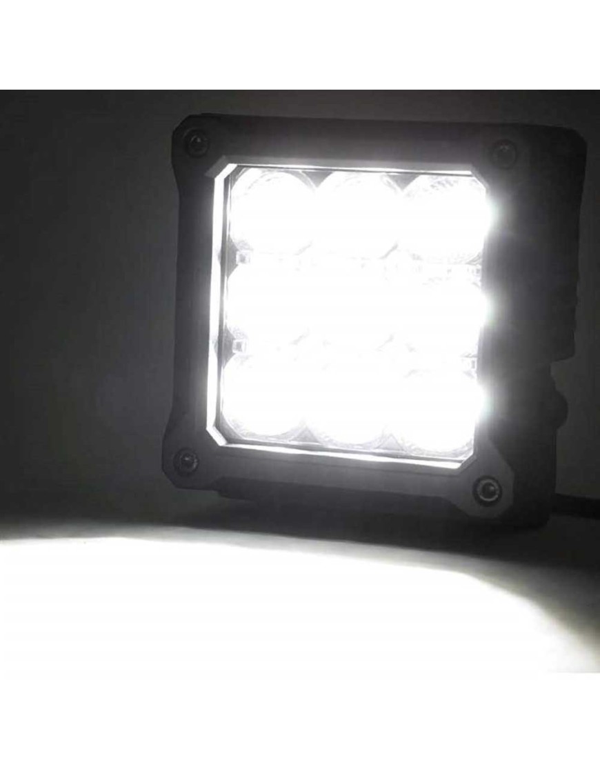 Lampy LED 4" kwadratowe white DRL Rough Country Chrome Series - ujęcie 3