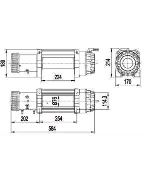 15000 Winch Escape EVO 6810kg IP68 24V Waterproof