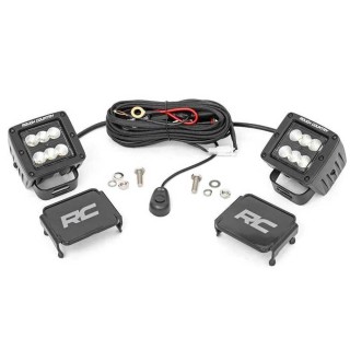 Lampy LED 2" kwadratowe spot Rough Country Black Series