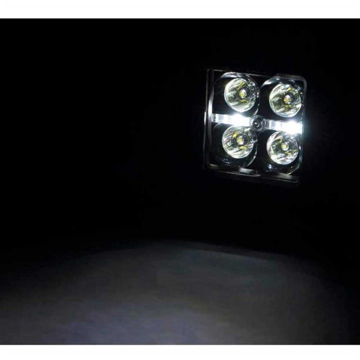 Lampy LED 2" kwadratowe white DRL spot Rough Country Black Series - ujęcie 4
