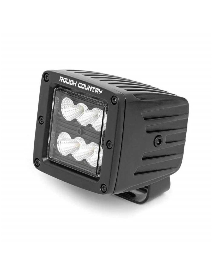Lampy LED 2" kwadratowe spot Rough Country Black Series - ujęcie 2