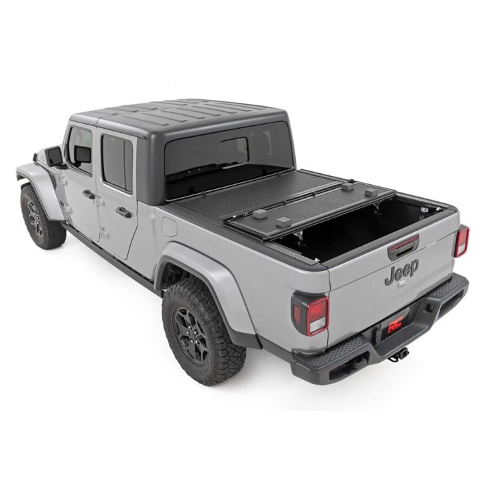 Twarda pokrywa paki tri-fold niski profil Rough Country 5' - ujęcie 4
