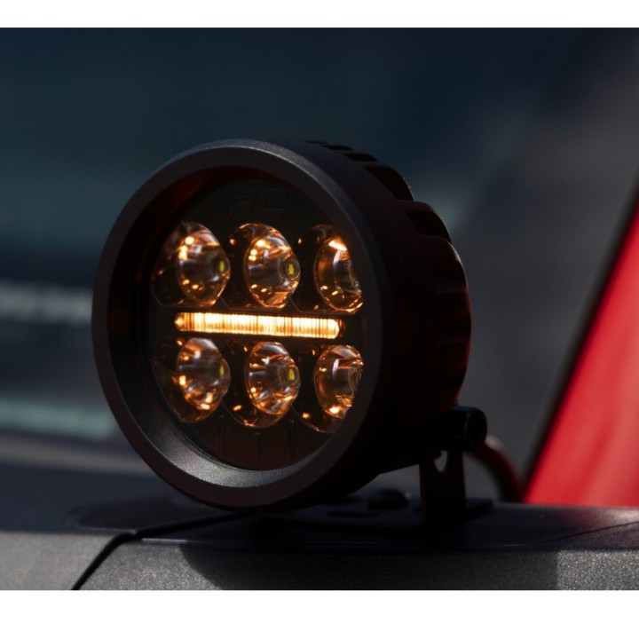 Lampy LED 3,5" okrągłe Amber DRL Rough Country - ujęcie 12
