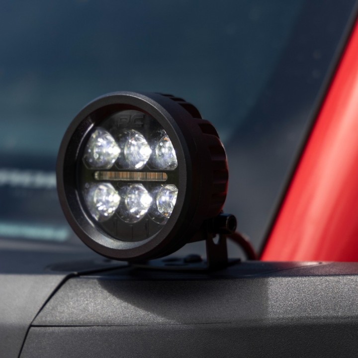 Lampy LED 3,5" okrągłe Amber DRL Rough Country - ujęcie 13