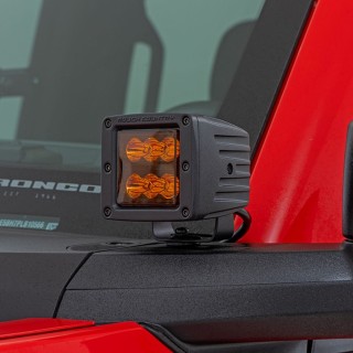 Lampy LED 2" kwadratowe amber spot Rough Country - ujęcie 2