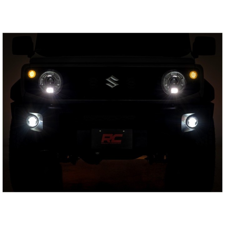 Lampy przeciwmgielne LED z homologacją europejską Rough Country - ujęcie 2