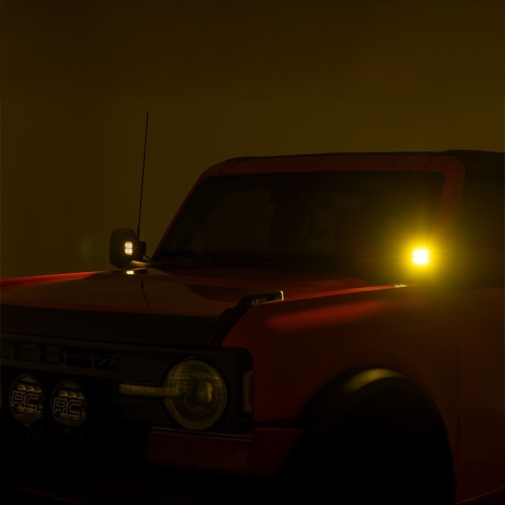 Lampy LED 2" kwadratowe amber spot Rough Country - ujęcie 8