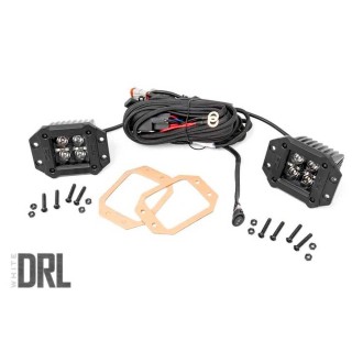 Lampy LED 2" kwadratowe white DRL spot Rough Country Black Series