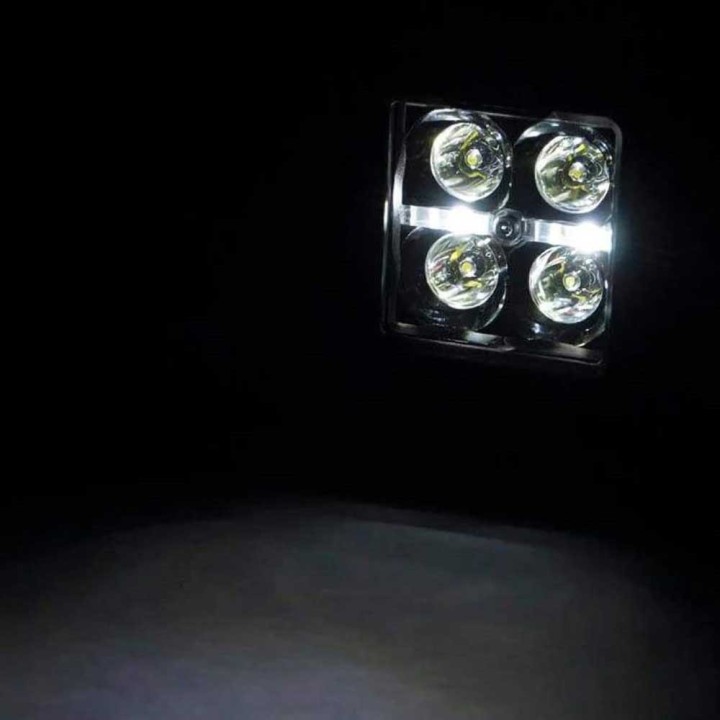 Lampy LED 2" kwadratowe white DRL spot Rough Country Black Series - ujęcie 3