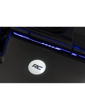 Progi, stopnie boczne Rough Country Multi-Color LED CrewMax