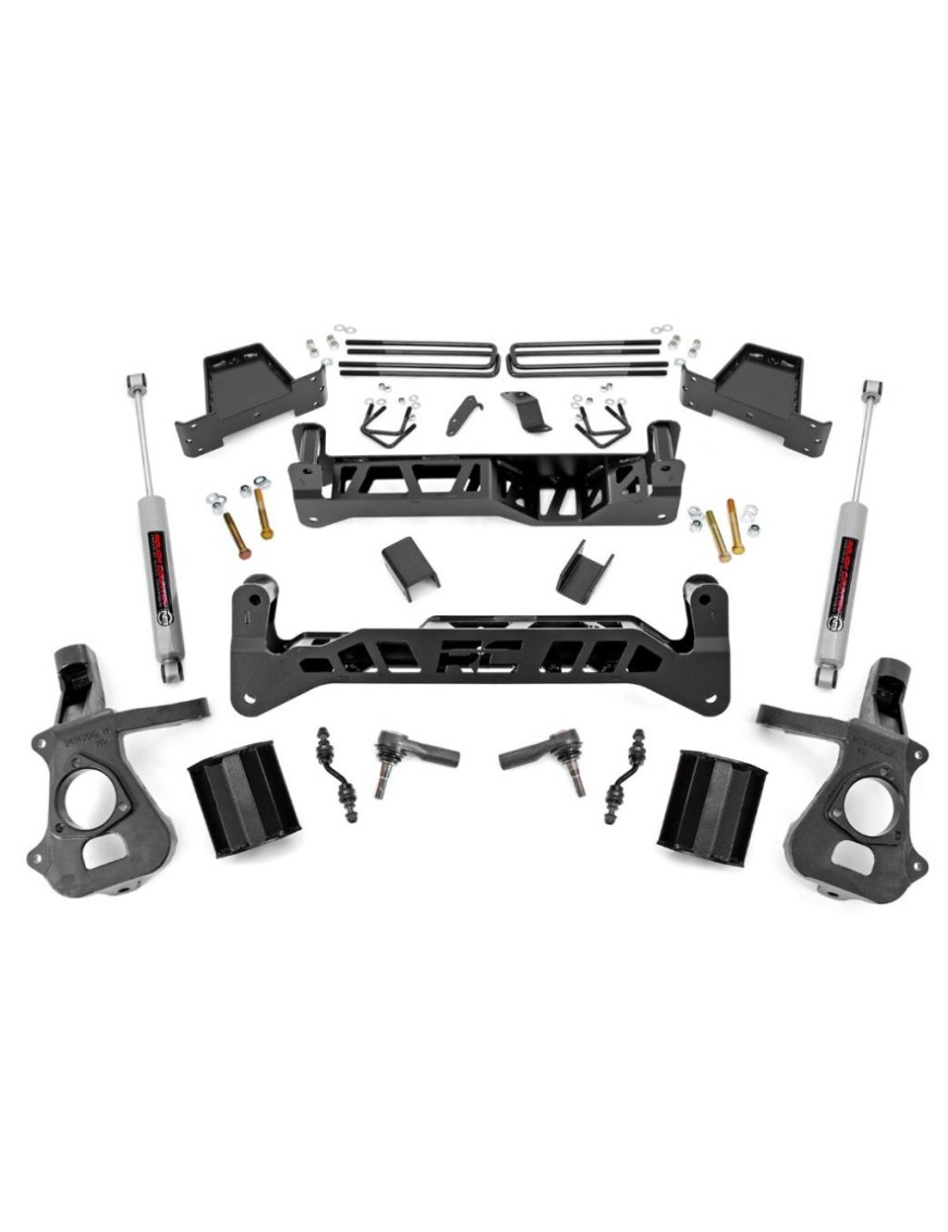 Zestaw zawieszenia z wahaczami ze stopu stali Rough Country Lift 7" 2WD