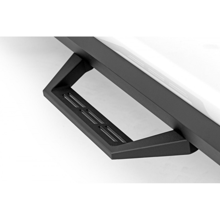Progi, stopnie boczne regulowane aluminiowe Rough Country SRL2 Double Cab - ujęcie 4