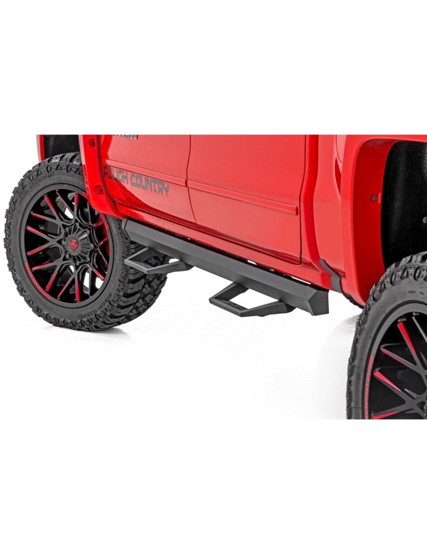 Progi, stopnie boczne regulowane aluminiowe Rough Country SRL2 Crew Cab