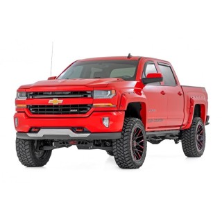 Progi, stopnie boczne regulowane aluminiowe Rough Country SRL2 Crew Cab - ujęcie 2
