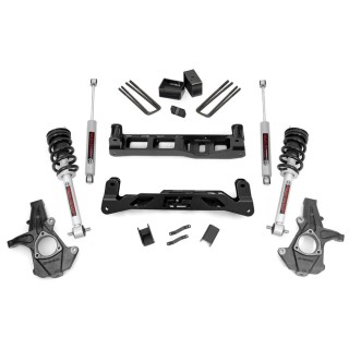 Zestaw zawieszenia z coiloverami N3 dla wahaczy ze stali odlewanej Rough Country Lift 5" 2WD