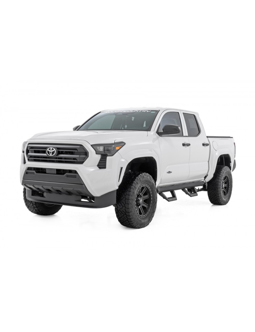 Progi, stopnie boczne regulowane aluminiowe Rough Country SRX2 Double Cab