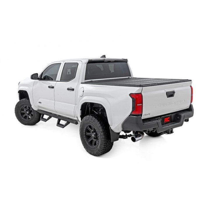 Progi, stopnie boczne regulowane aluminiowe Rough Country SRX2 Double Cab - ujęcie 3