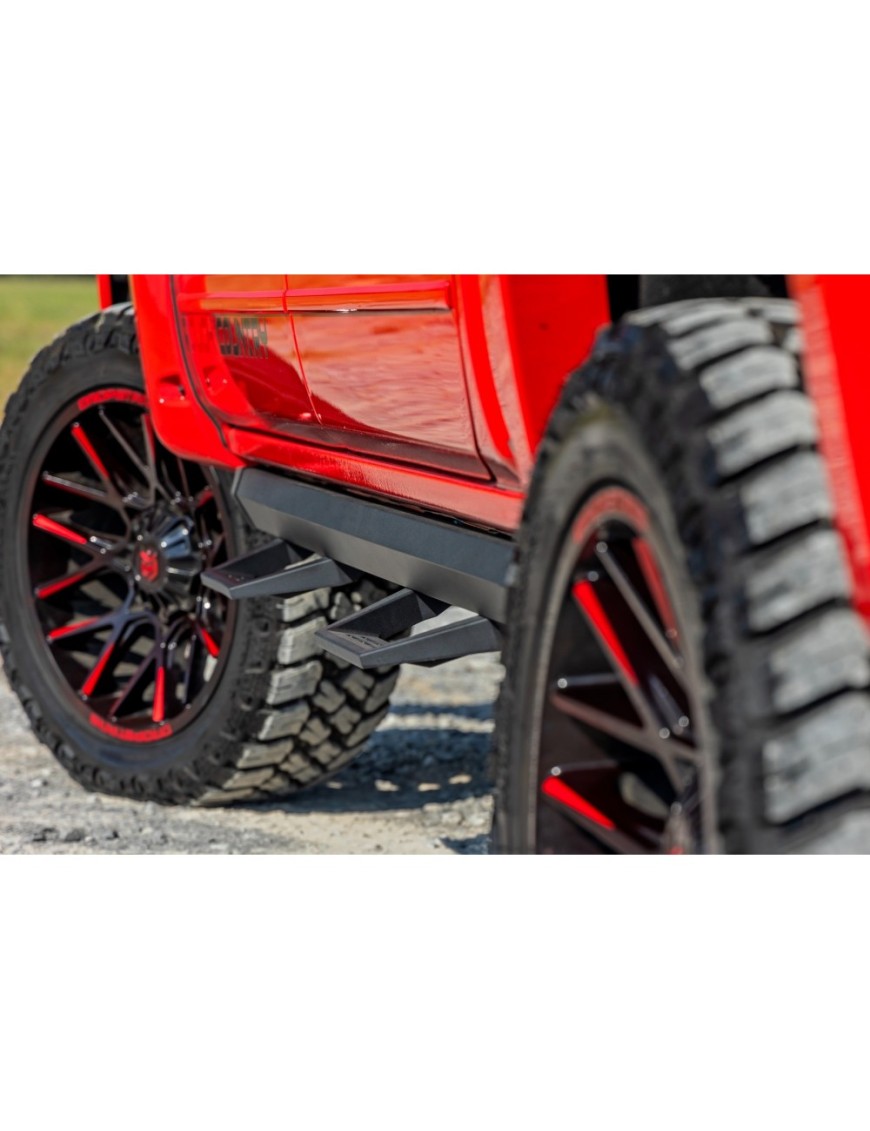 Progi, stopnie boczne regulowane aluminiowe Rough Country SRL2 Crew Cab