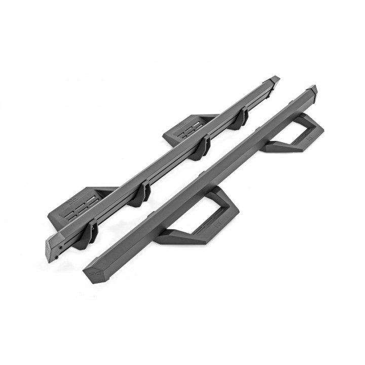 Progi, stopnie boczne regulowane aluminiowe Rough Country SRX2 Double Cab - ujęcie 5