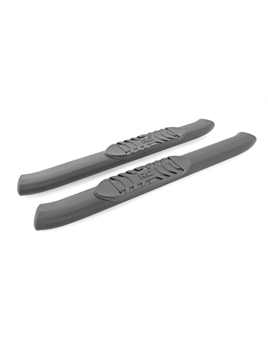 Progi, stopnie boczne czarne Rough Country Oval Nerf Steps