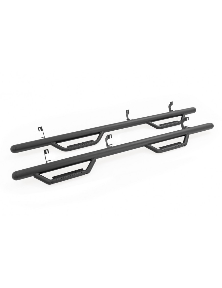 Progi, stopnie boczne czarne Rough Country Nerf Steps