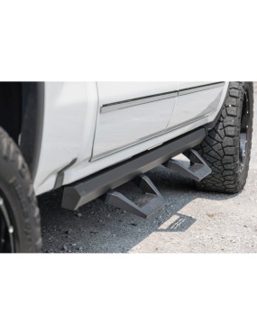 Progi, stopnie boczne regulowane aluminiowe Rough Country SRX2 Crew Cab
