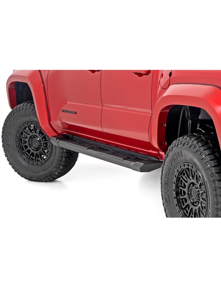 Progi, stopnie boczne regulowane aluminiowe Rough Country SRX2 Double Cab